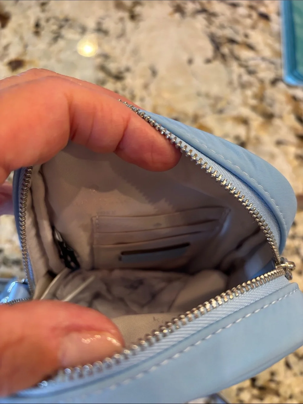 NWT - Kate Spade Baby Blue Quilted Crossbody Phone Bag